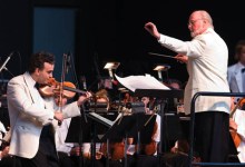 John Williams, composer and conductor, at the Santa Barbara Bowl.