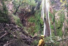 Landslide at Nojoqui Falls