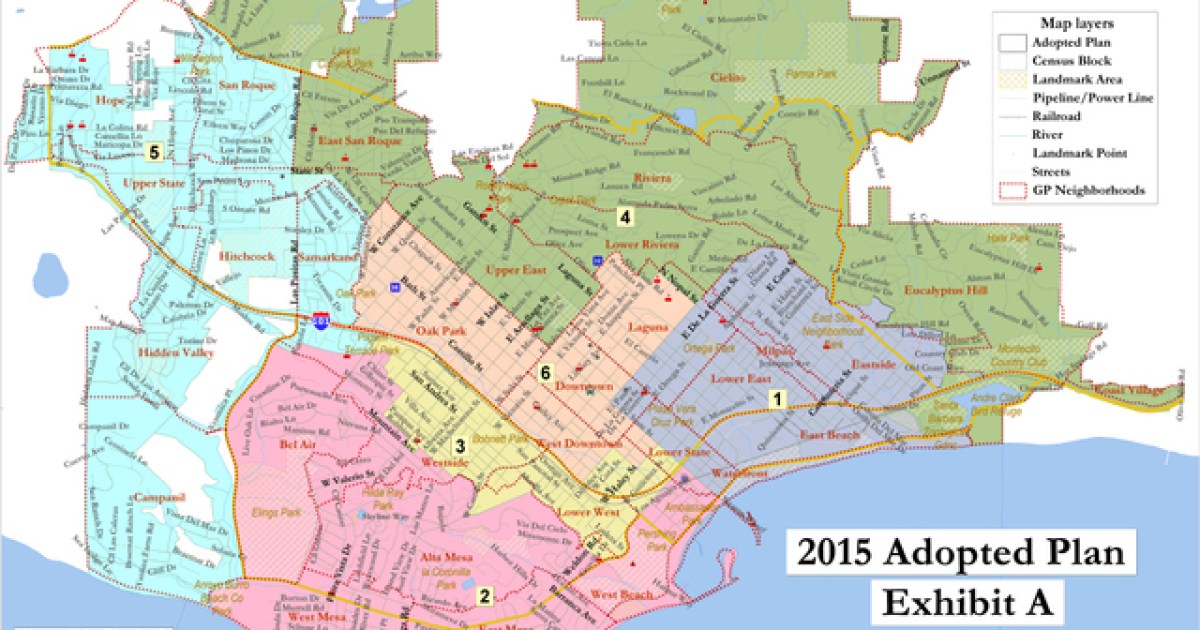 District Election Map Finalized The Santa Barbara Independent