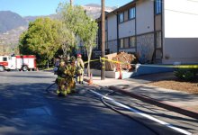 Gas Line Breaks near La Cumbre Plaza Apartments