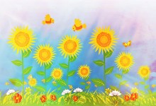 Workshop with Caroline Hambright: Summer Sunflowers Art