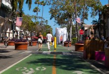 Light Elephant Attracts Attention in Downtown Santa Barbara