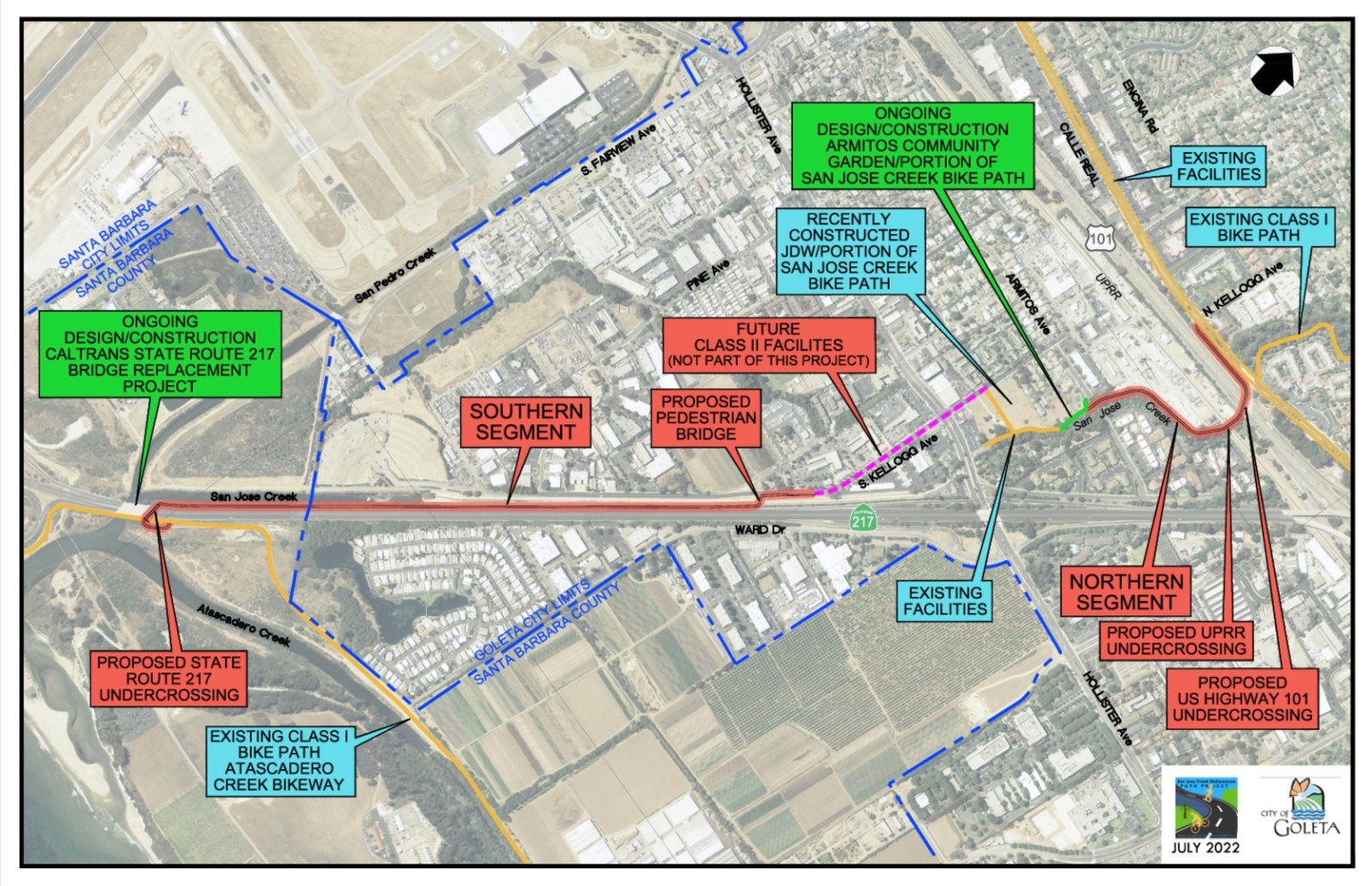 Goleta Reviewing New Bike Path to Connect North and South Sides of Hwy ...