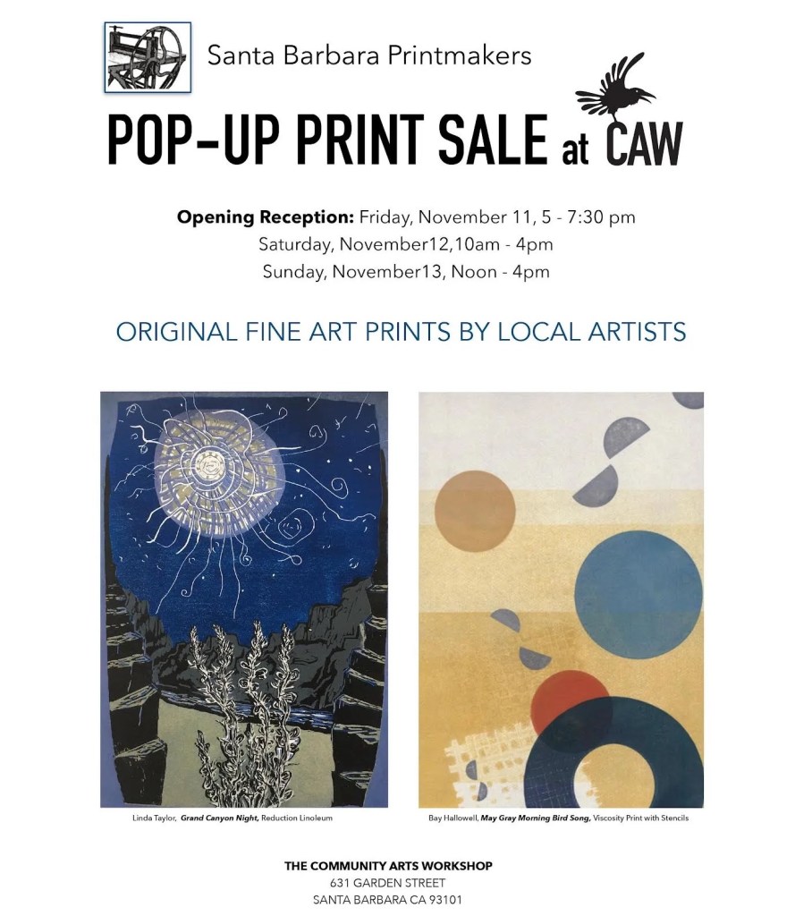 Santa Barbara Printmakers Holds Pop Up Print Sale At Caw The Santa Barbara Independent