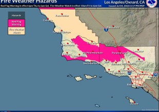 Warnings for Excessive Heat and Fire Weather Called for Santa Barbara County