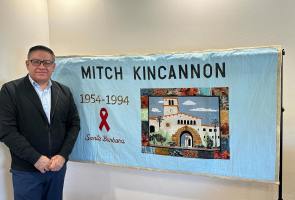 AIDS Memorial Quilt display at Channing Peake