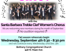 Santa Barbara Treble Clef Women’s Chorus Fall Rehearsal