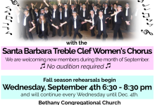 Santa Barbara Treble Clef Women’s Chorus Fall Rehearsal