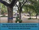 Saying Goodbye and Honoring the Trees at Downtown Farmers Market Location on Cota St.