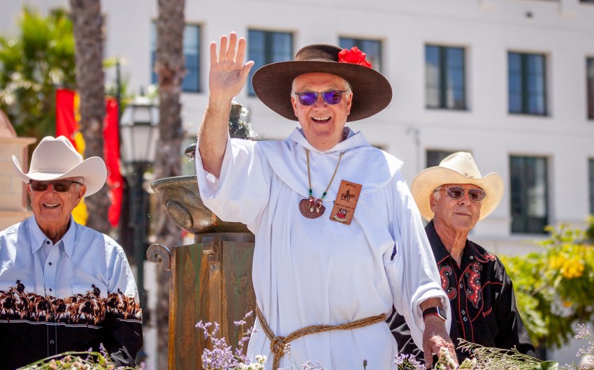 Father Larry Bids Farewell to Old Mission Santa Barbara