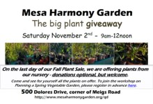 Mesa Harmony Garden – The Big Plant Giveaway!