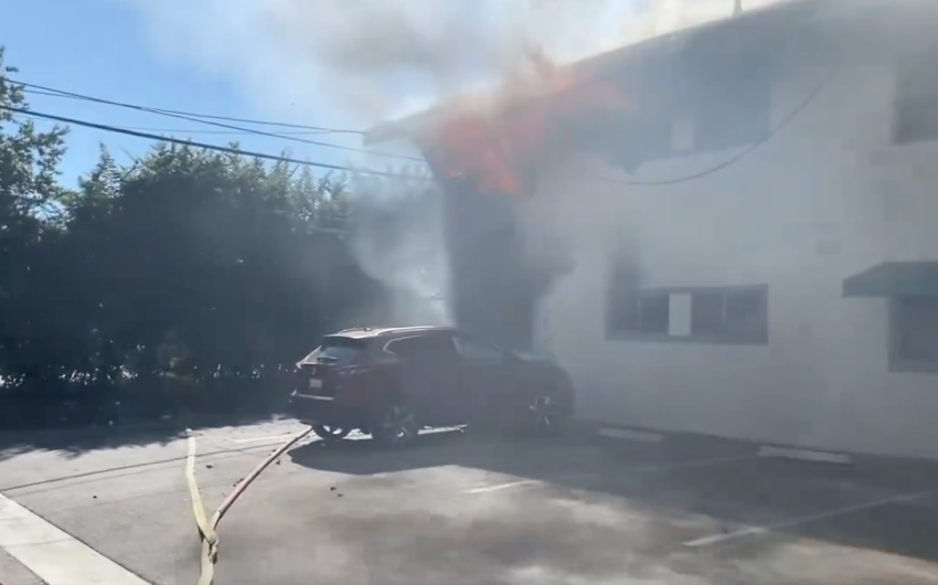 Two Apartments Ablaze in Old Town Goleta