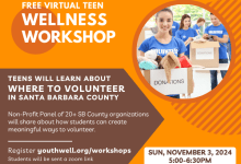 Teen Wellness Virtual Workshops-Volunteering in SB County