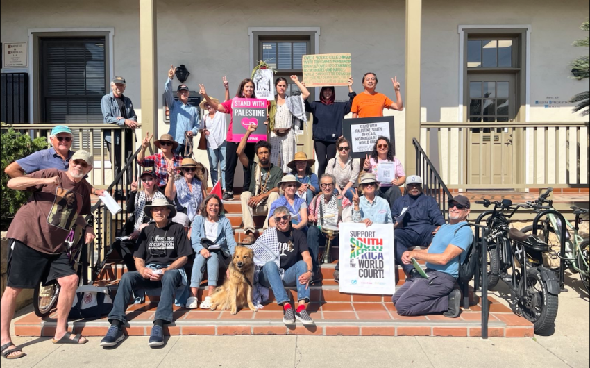 Pro-Palestinian Protesters Call on Rep. Carbajal to Push for Arms Embargo on Israel