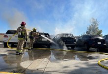 Two-Vehicle Fire Reported at Figueroa Street Parking Structure