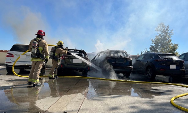 Two-Vehicle Fire Reported at Figueroa Street Parking Structure