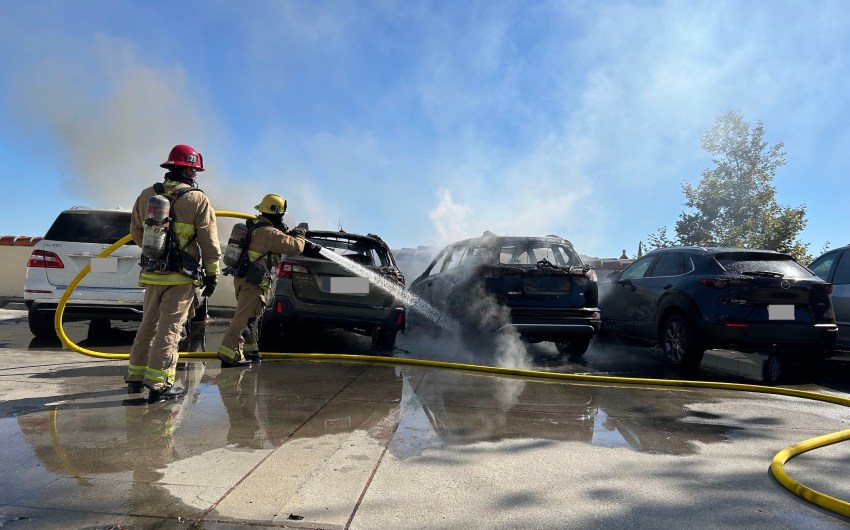 Two-Vehicle Fire Reported at Figueroa Street Parking Structure