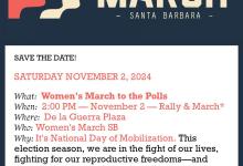 Marching Forward – March and Rally Saturday-Nov. 2- De la Guerra Plaza