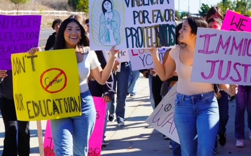 Dos Pueblos High School Students Take Part in Post-Election Walkout