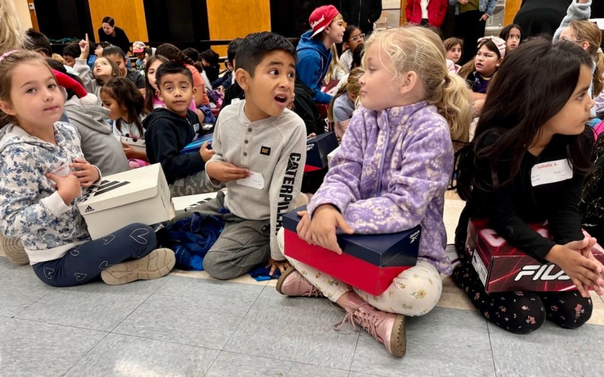 All Students at Monroe Elementary Receive Free Shoes 