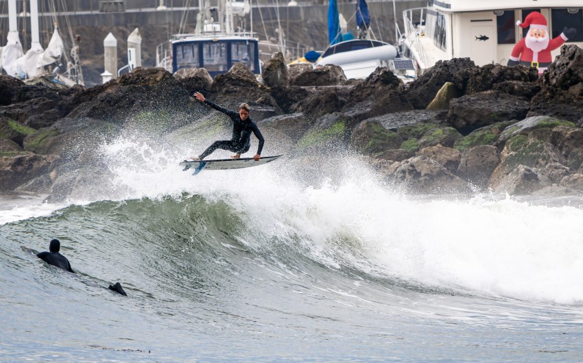 Big Surf in the Harbor