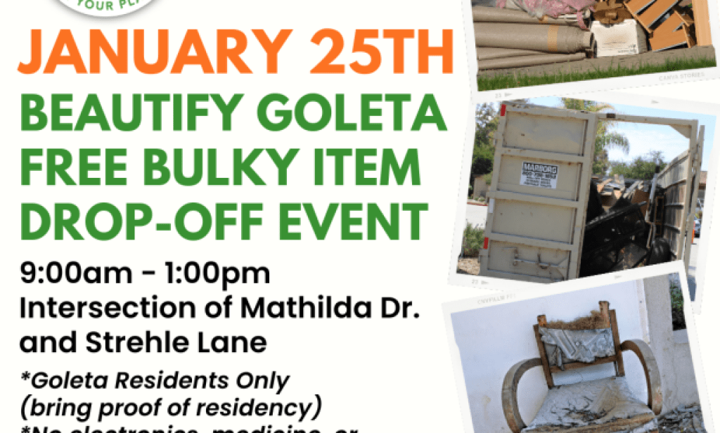 Kickstart 2025 with Beautify Goleta: Free Bulky Item Drop-Off for Goleta Residents