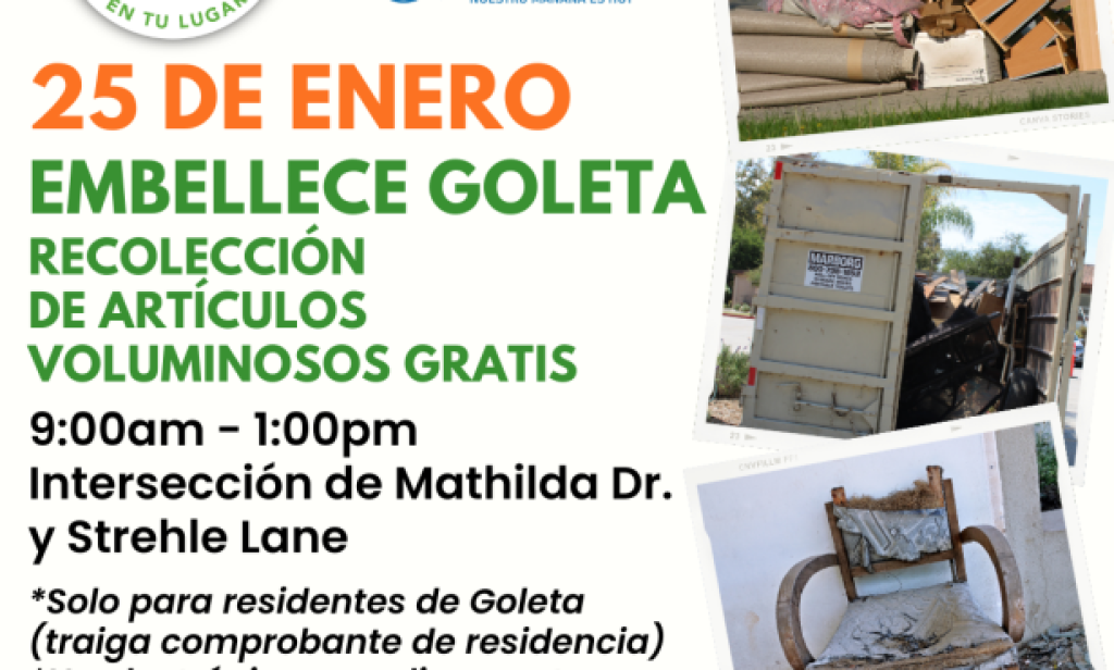 Comience el 2025 con Embellece Goleta: Recolección gratuita de artículos voluminosos para los residentes de Goleta