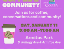 Coffee & Community at Armitos Park/ Café y comunidad en Armitos Park