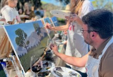 Painting in the Vineyard at Buttonwood Vineyard