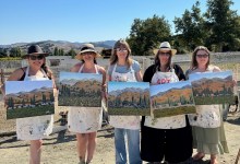 Painting in the Orchard at Rock 12 Distillery