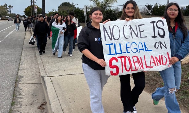 Immigration Protest at San Marcos High School Brings Out Hundreds of Students